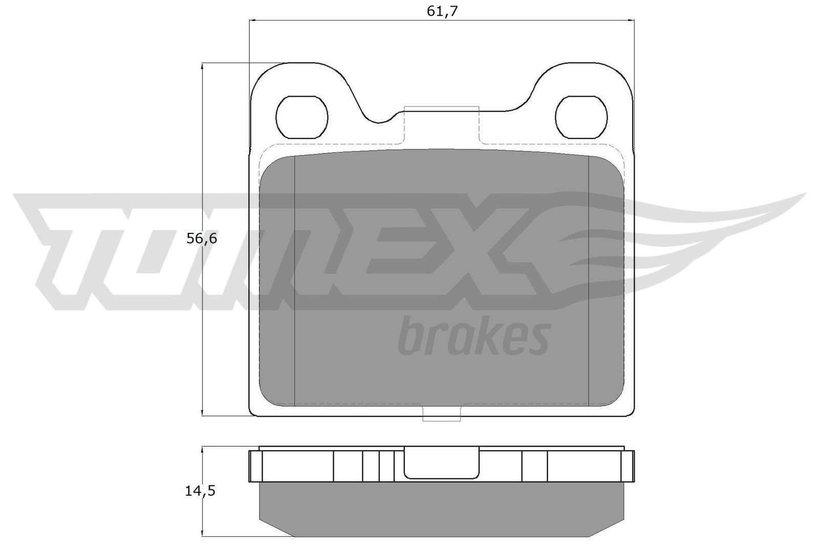 Sada brzdových platničiek kotúčovej brzdy TOMEX Brakes